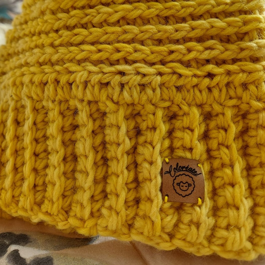 etiqueta para gorro de lana
