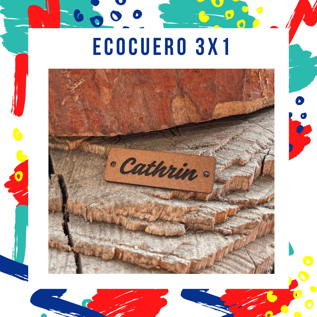Etiquetas ecocuero 3x1 cm - Casa de la impresión