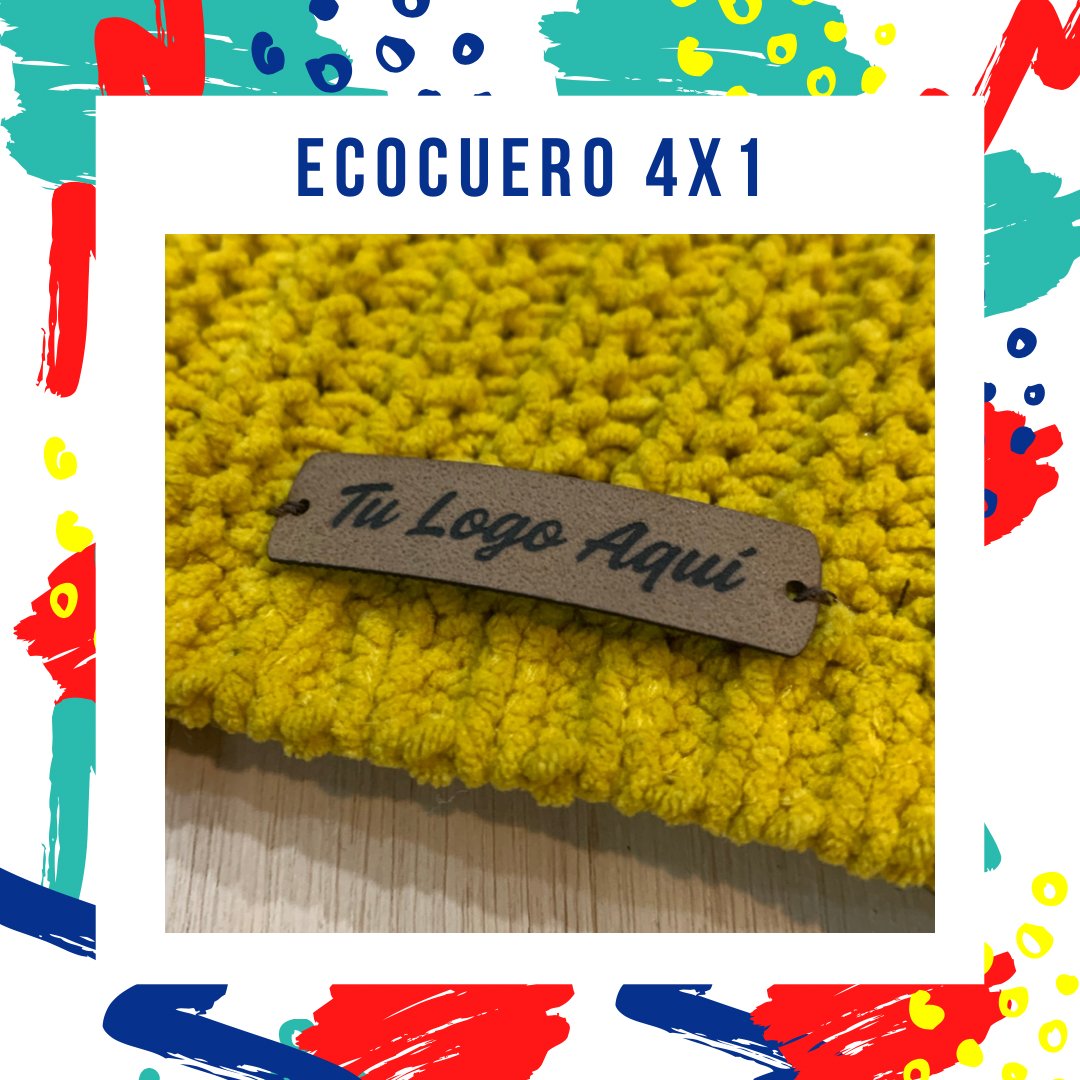 Etiquetas ecocuero 4x1 cm - Casa de la impresión