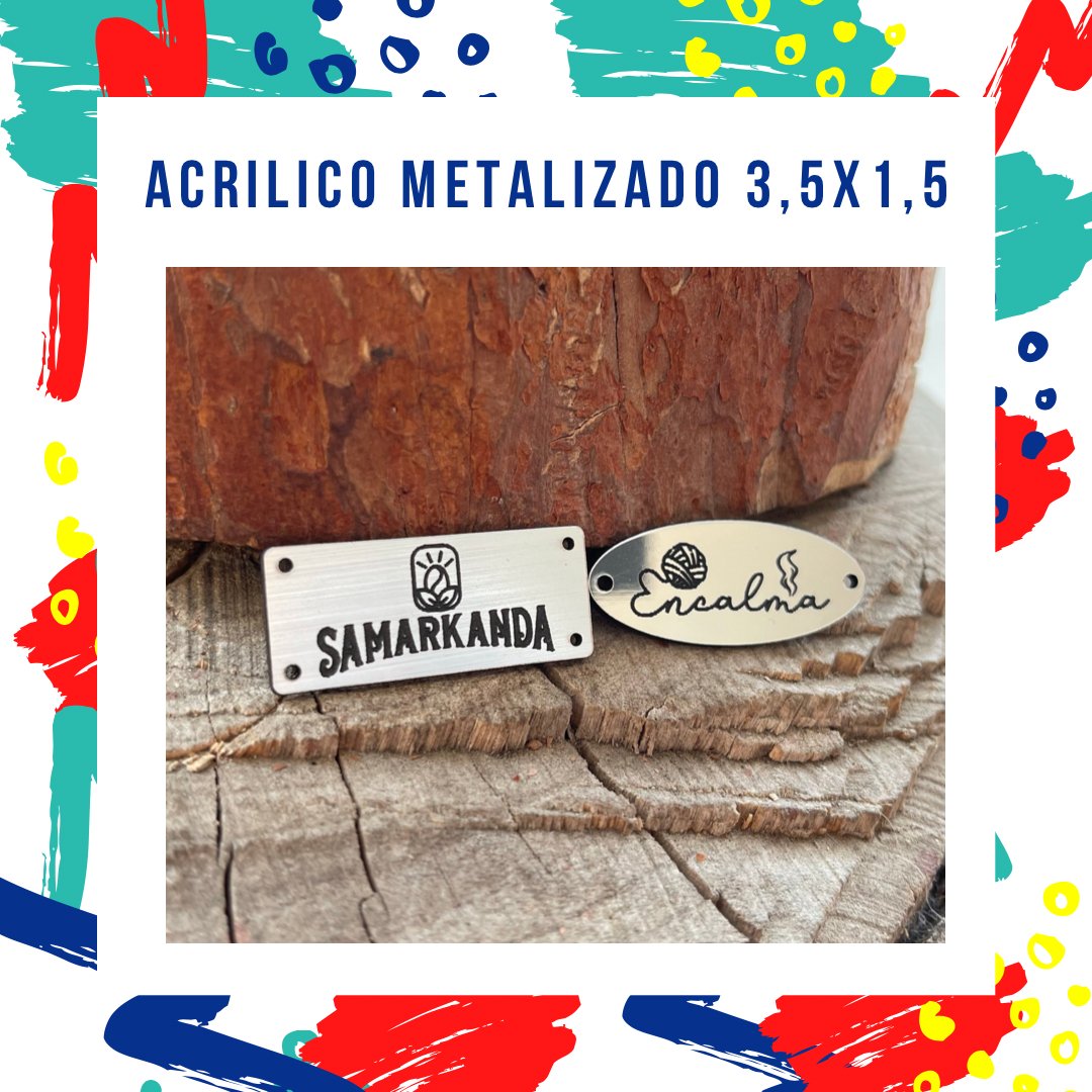 Etiquetas Metalizadas 3,5x1,5 cm - Casa de la impresión