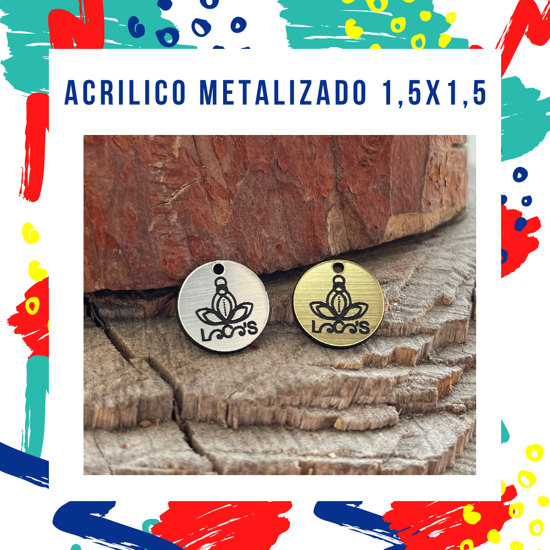 Etiquetas Acrílico Metalizado - 500 / 4x2 cm