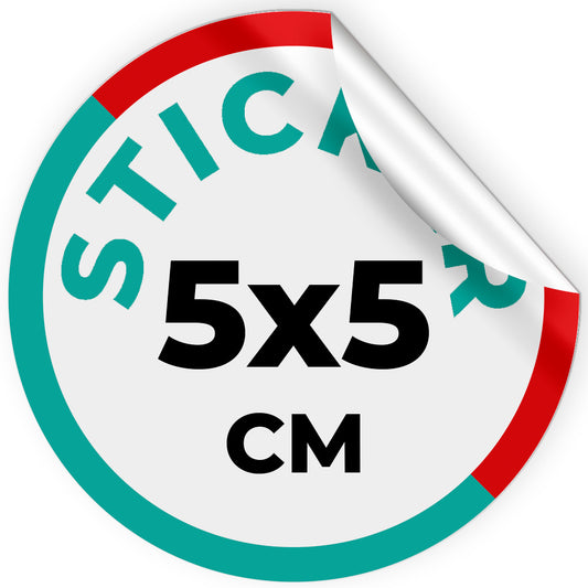 50 Stickers de 5x5 cm