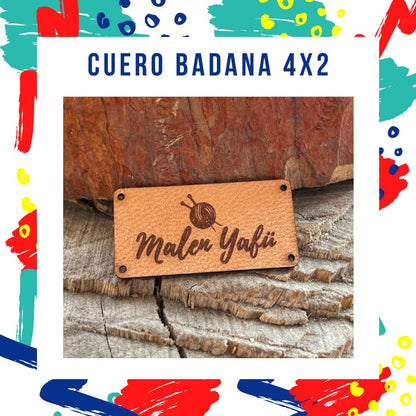 Etiquetas de cuero 4x2 cm - Casa de la impresión